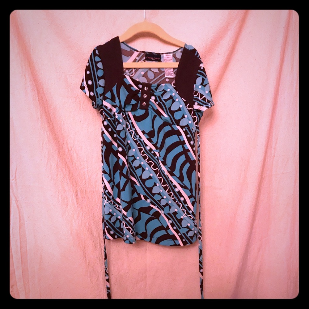 Chloe’s closet tie back blouse girls sz 7/8